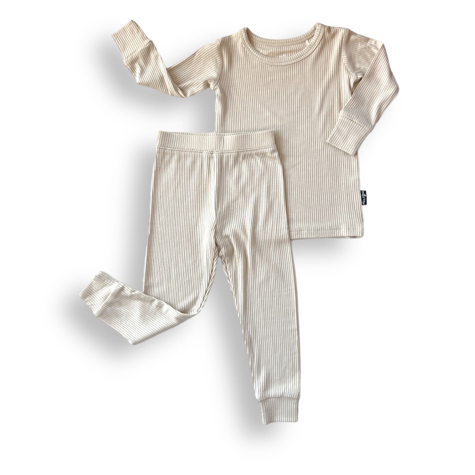 LONG SLEEVE 2 PIECE SETS - Clay Ribbed - Tenth & Pine - Bamboo 2 Piece PJ - RIB - 12/18m