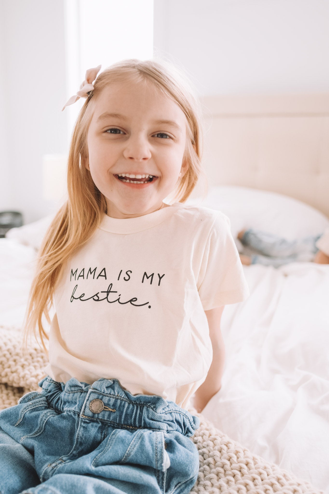 Mama Is My Bestie - Organic Cotton Kids Graphic Tee - Tenth & Pine - Short Sleeve Tee - 18 - 24M
