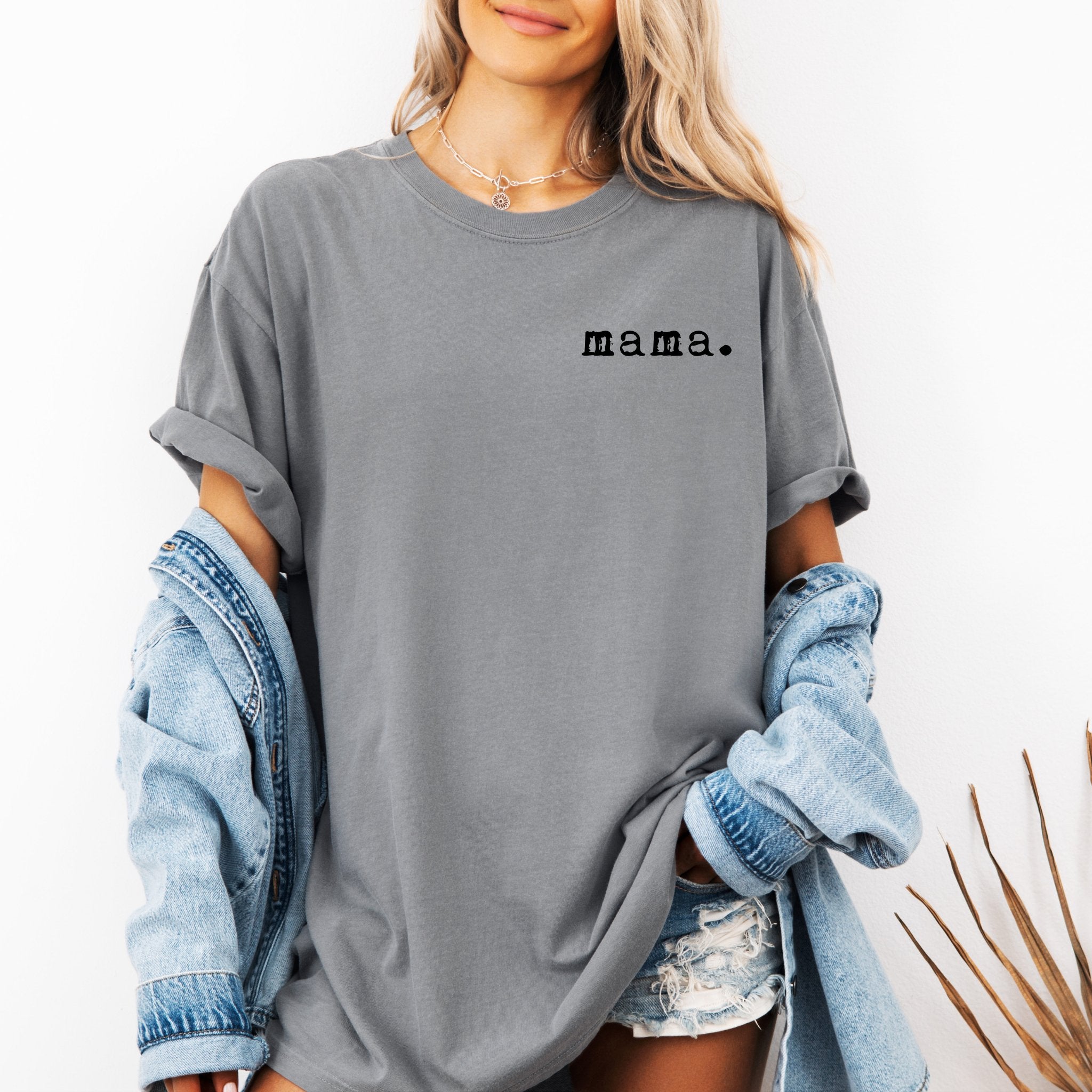 Mama T-shirt | Adult Short Sleeve Tee - Tenth & Pine - Adult Tshirt - S - Grey