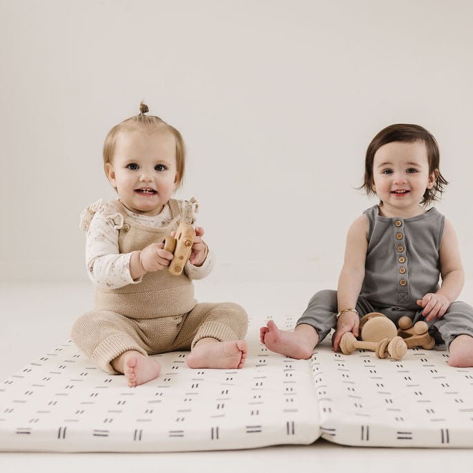 Mudcloth Vegan Leather Mat - Tenth & Pine - Vegan Leather Padded Mat - Standard