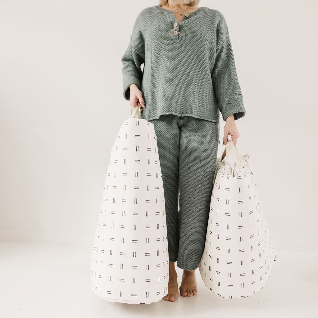 Mudcloth Vegan Leather Mat - Tenth & Pine - Vegan Leather Padded Mat - Mega