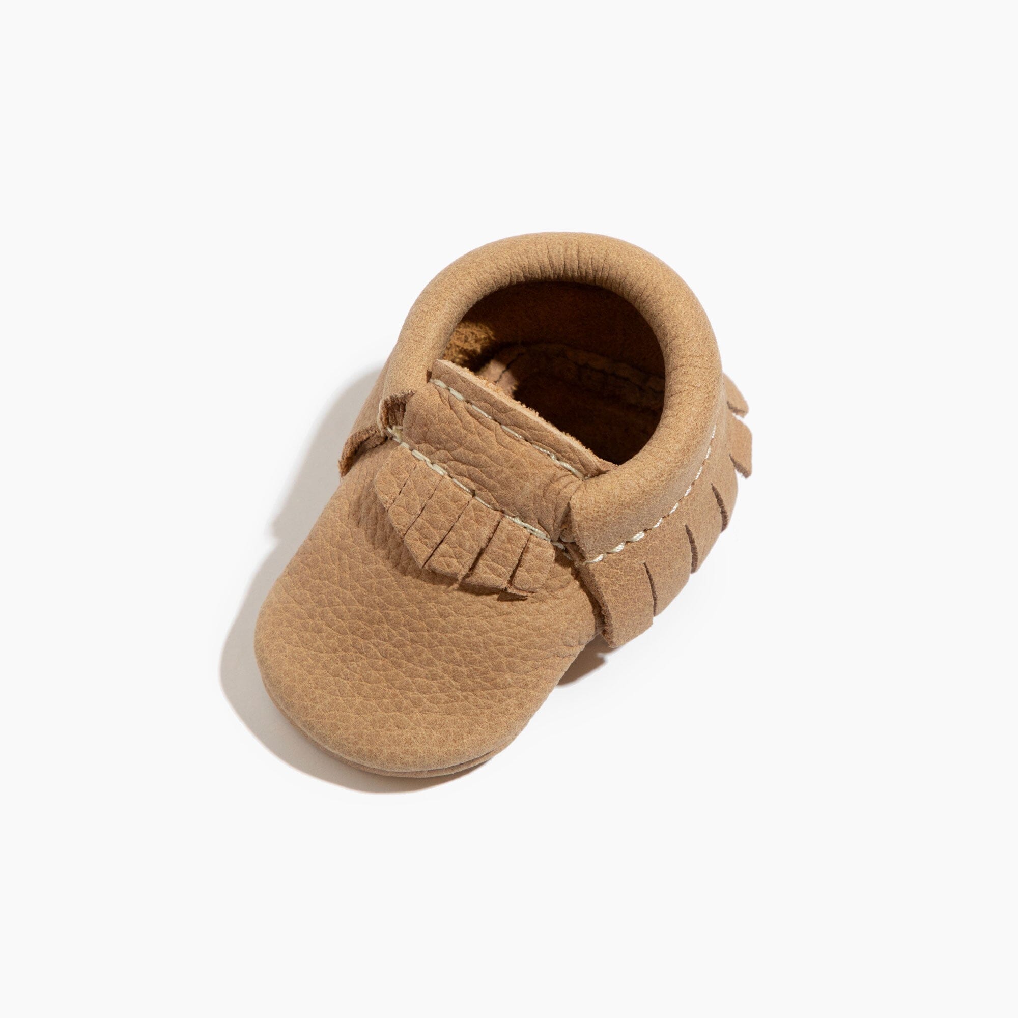 Newborn Weathered Brown Moccasin Baby Shoe - Tenth & Pine - Moccasin - Soft Sole - Newborn