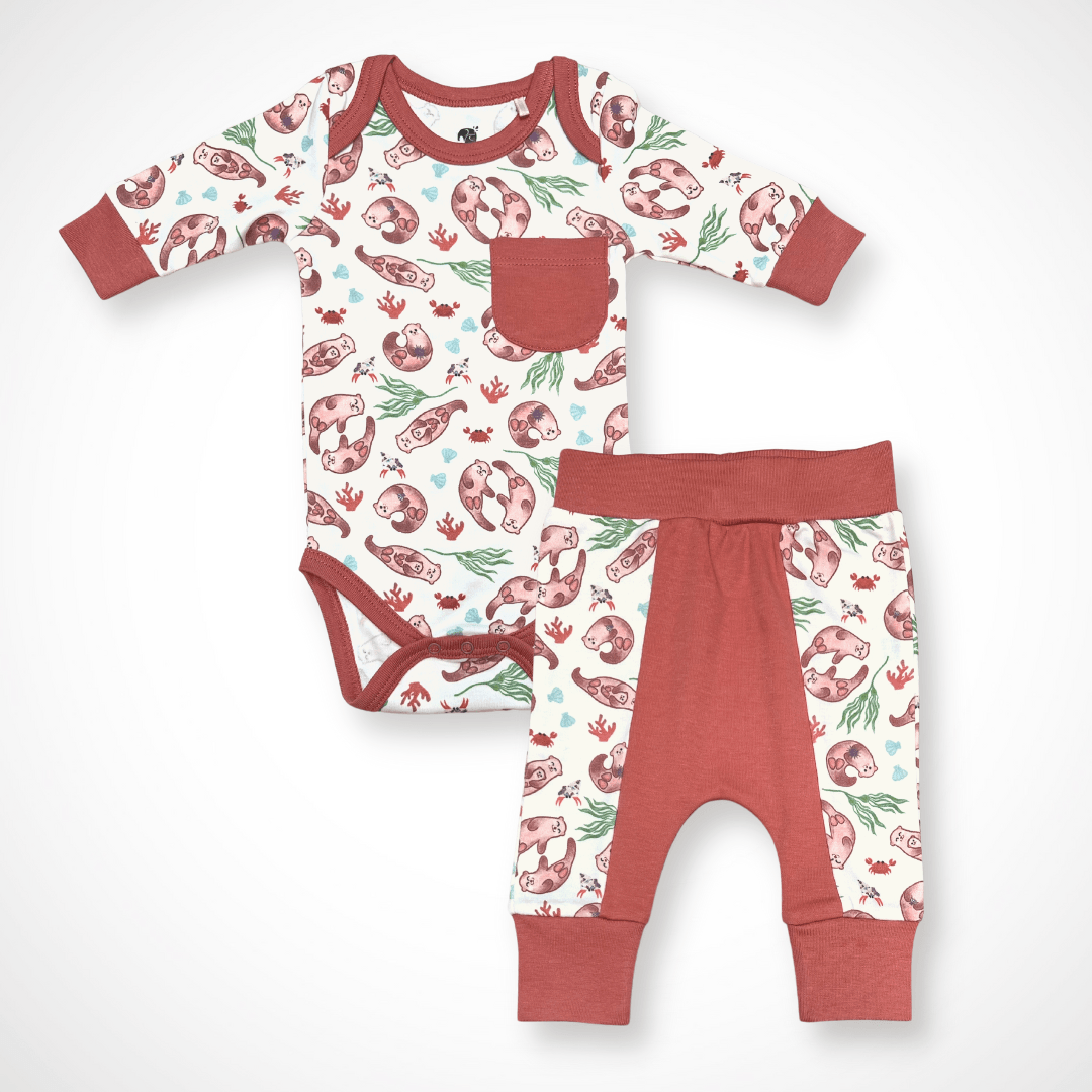 Otter Set | Organic Pima Cotton - Tenth & Pine - Winter Outfits - 0 - 3M - Kolorful