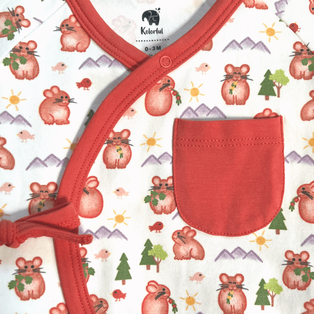 Pika Kimono | Organic Pima Cotton - Tenth & Pine - Winter Outfits - 0 - 3M - Kolorful