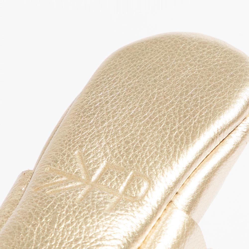 Platinum Knotted Bow Baby Shoe - Tenth & Pine - Knotted Bow Mocc - Soft Sole - Newborn