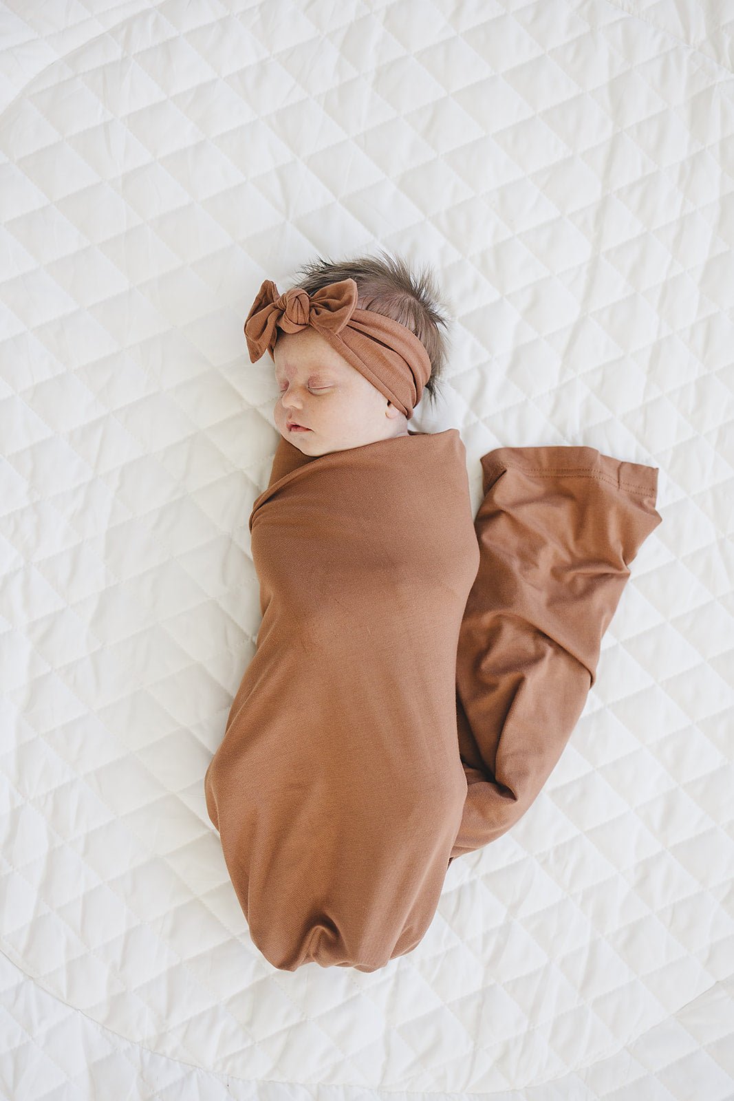 Rust Bamboo Stretch Swaddle - Tenth & Pine -