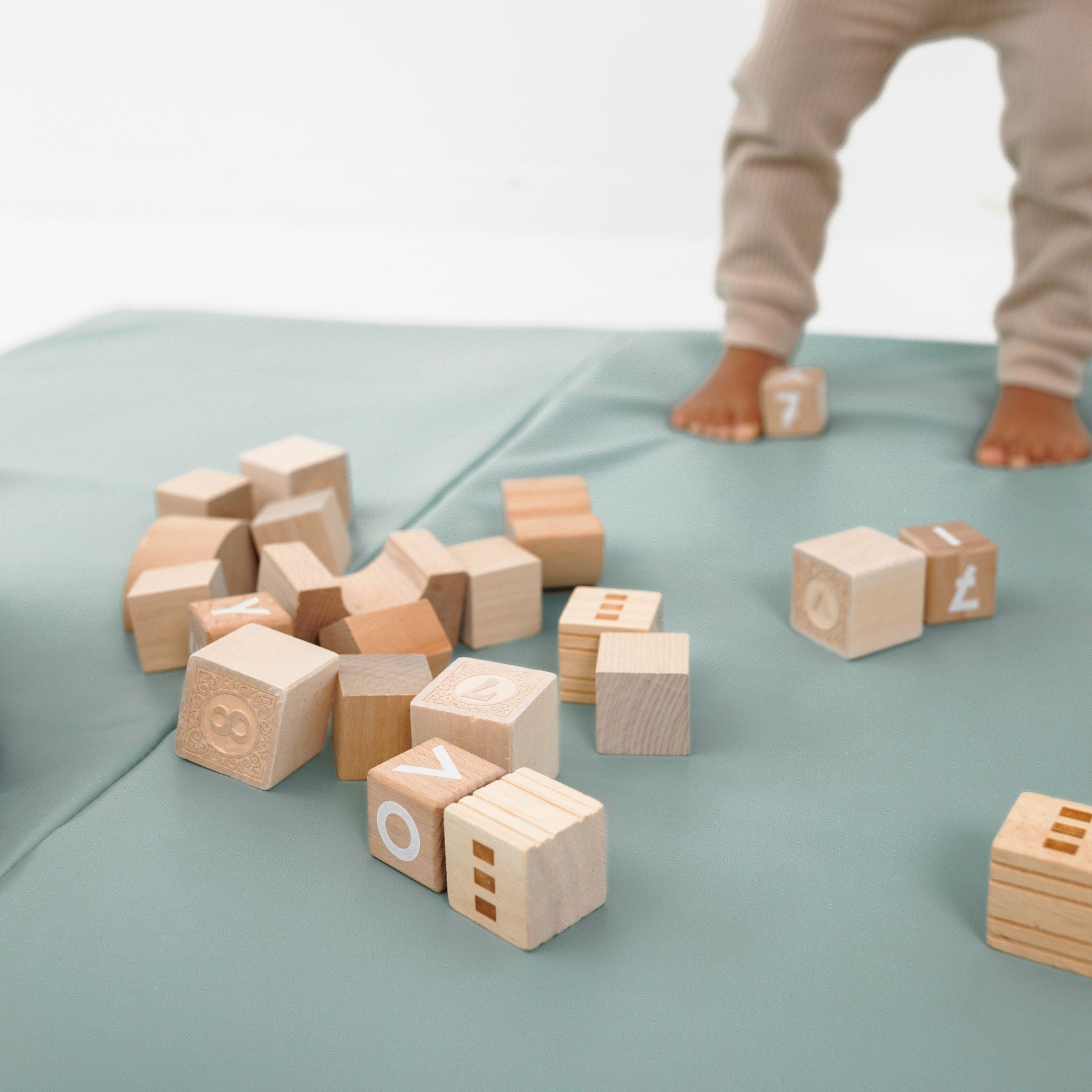 Sage Vegan Leather Mat - Tenth & Pine - Vegan Leather Padded Mat - Mega