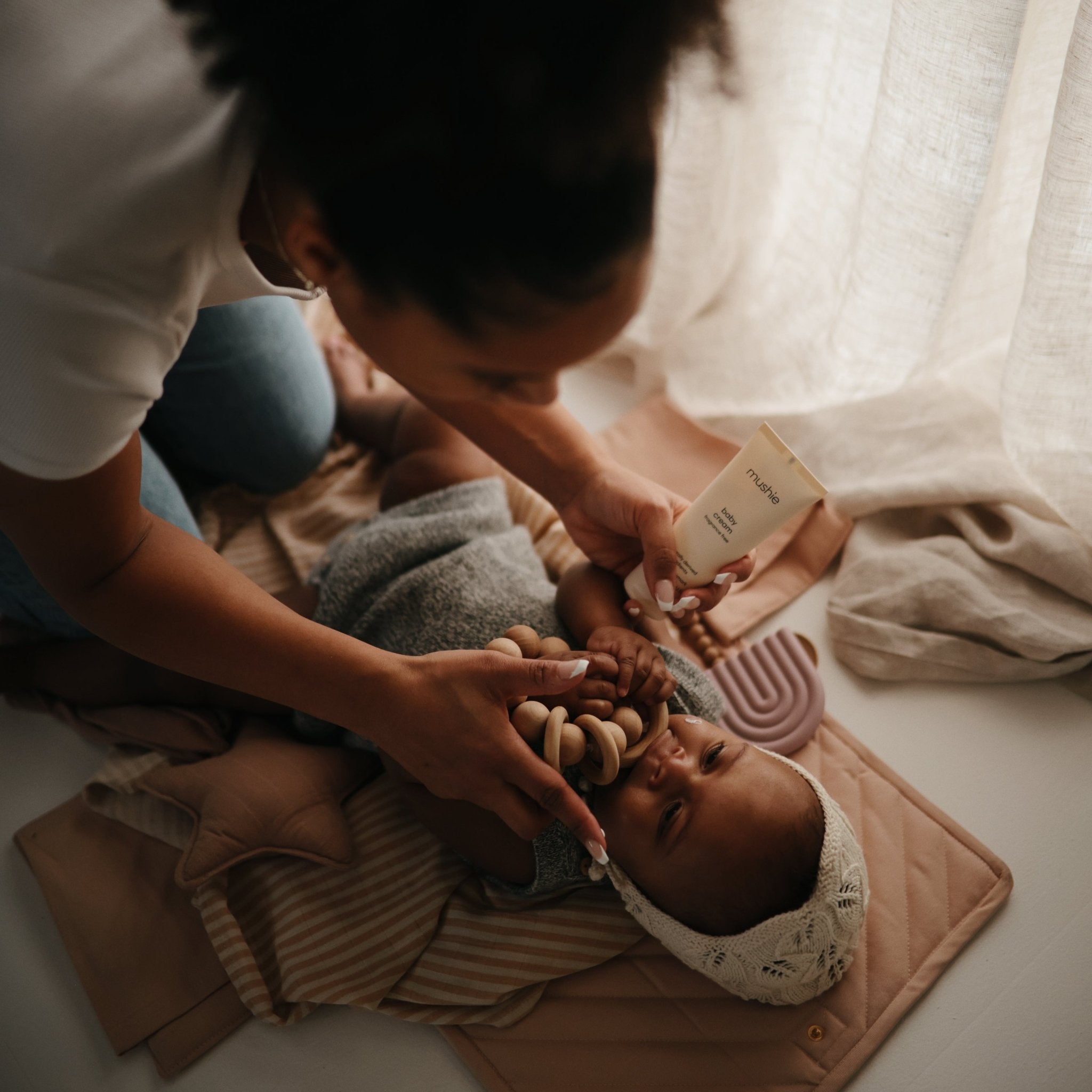 Star Lovey Blanket - Tenth & Pine - Blanket - Fog