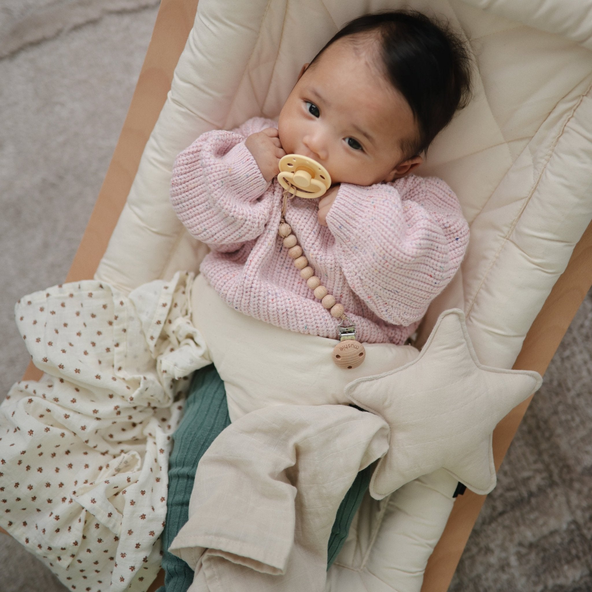 Star Lovey Blanket - Tenth & Pine - Blanket - Fog