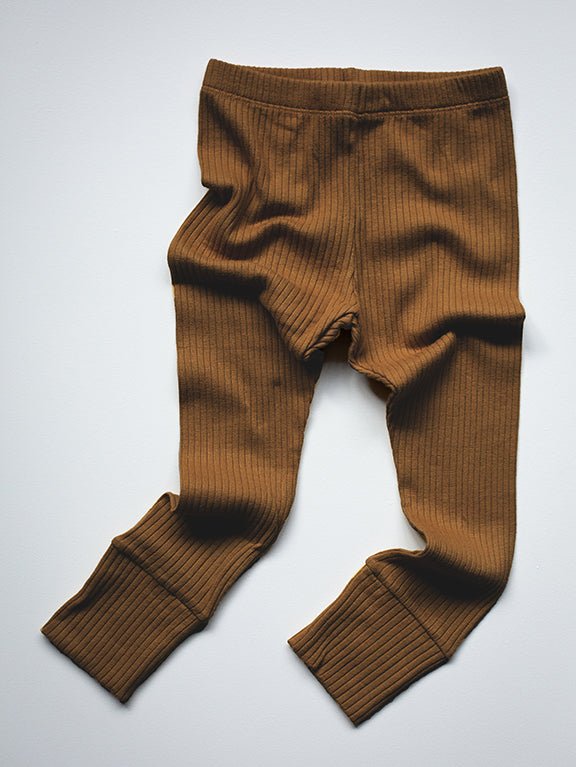 The Ribbed Legging - Tenth & Pine - Leggings - 0 - 3 months - bronze