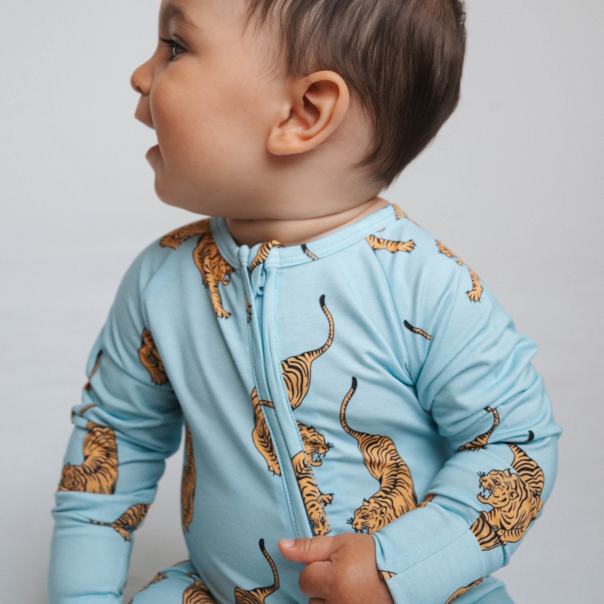 Tigers | Bamboo Zip Romper - Tenth & Pine - Apparel - NB - Brixton.Phoenix
