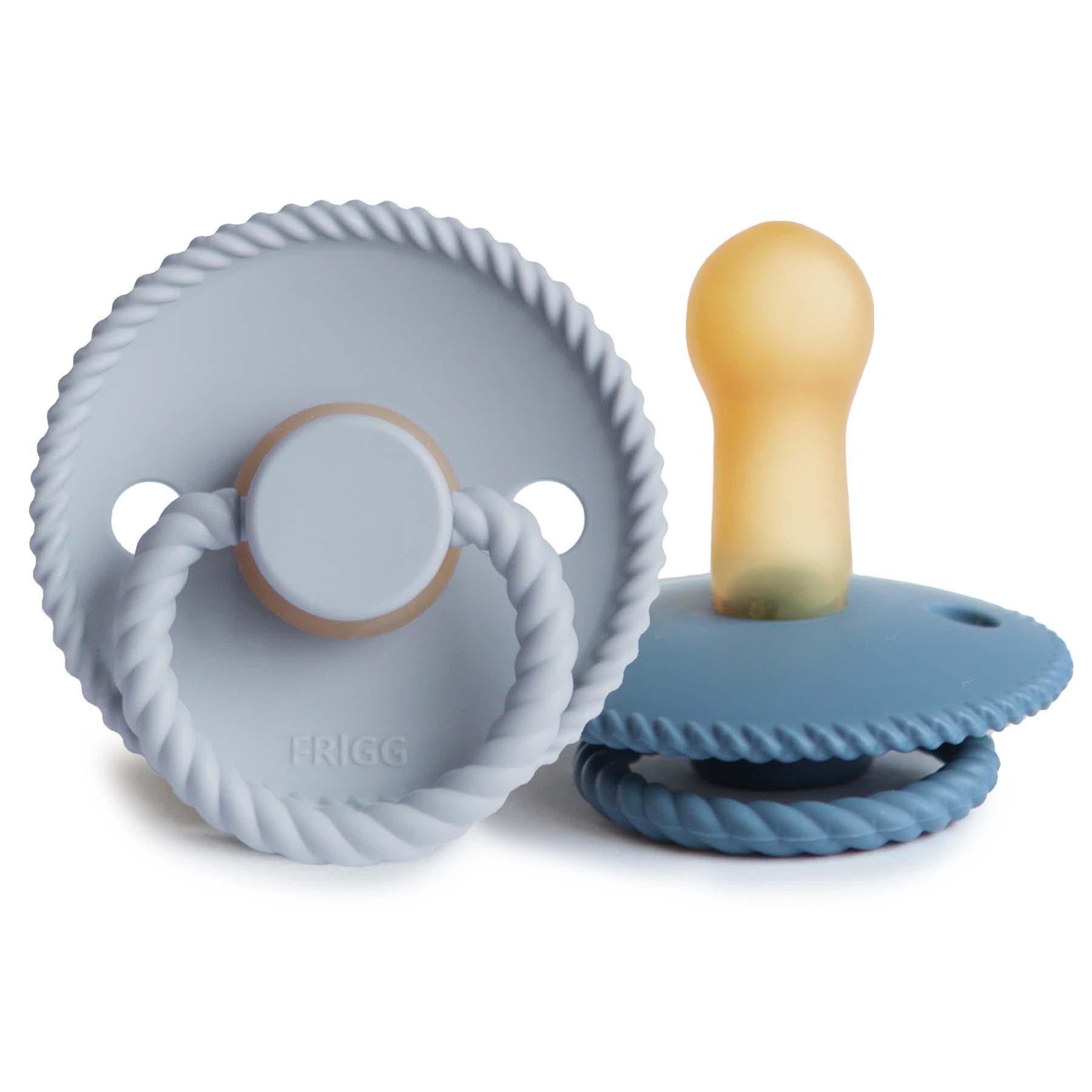 FRIGG Rope Natural Rubber Pacifier 2 - Pack - Tenth & Pine - FRIGG PACIFIERS - 6 - 18 months - Powder Blue/Ocean View