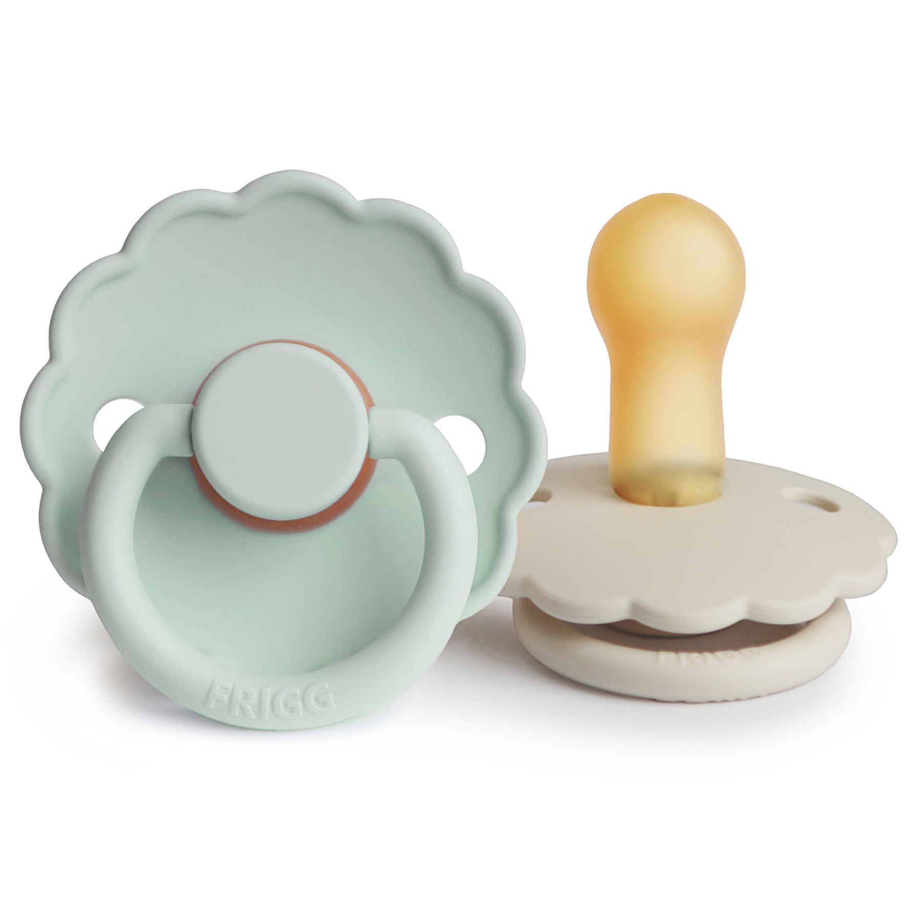 FRIGG Daisy Natural Rubber Pacifier 2 - Pack - Tenth & Pine - FRIGG PACIFIERS - 6 - 18 months - Seafoam/Cream