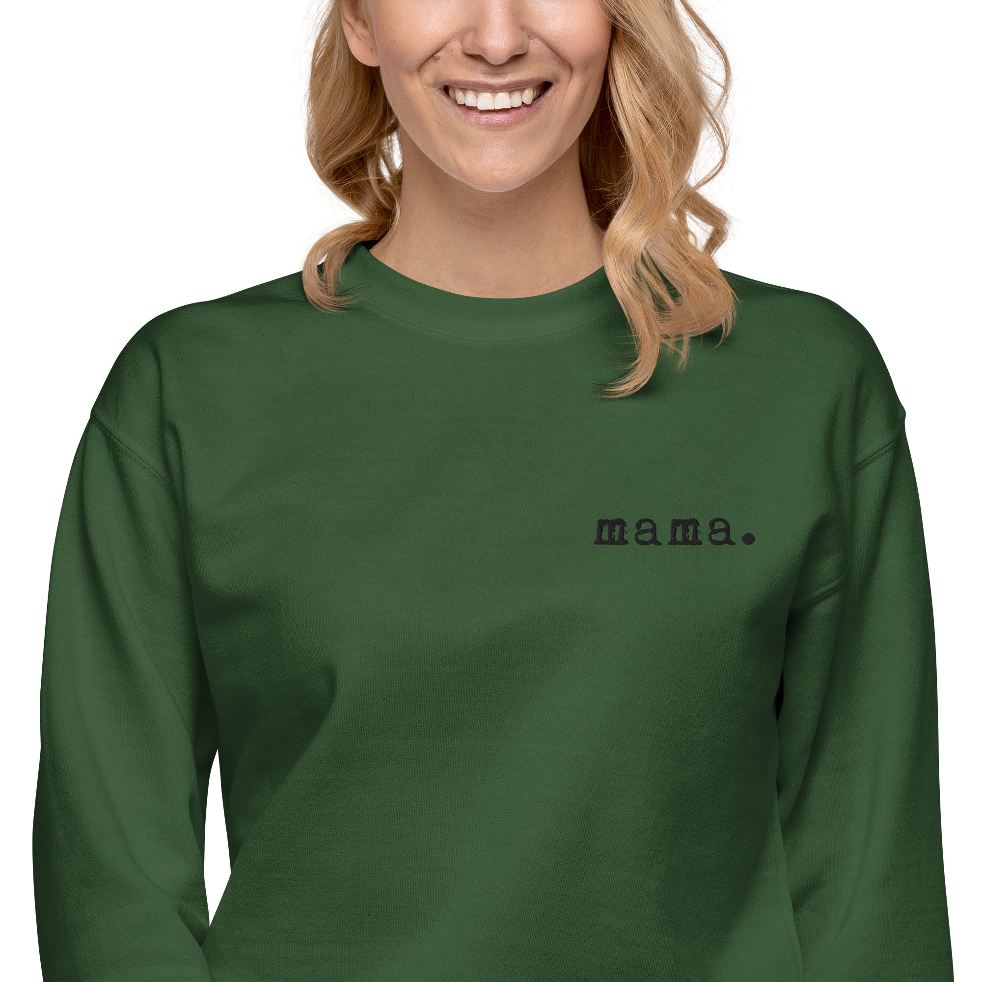 Mama. Embroidered | Premium Adult Sweatshirt - Tenth & Pine - S - Vintage Black