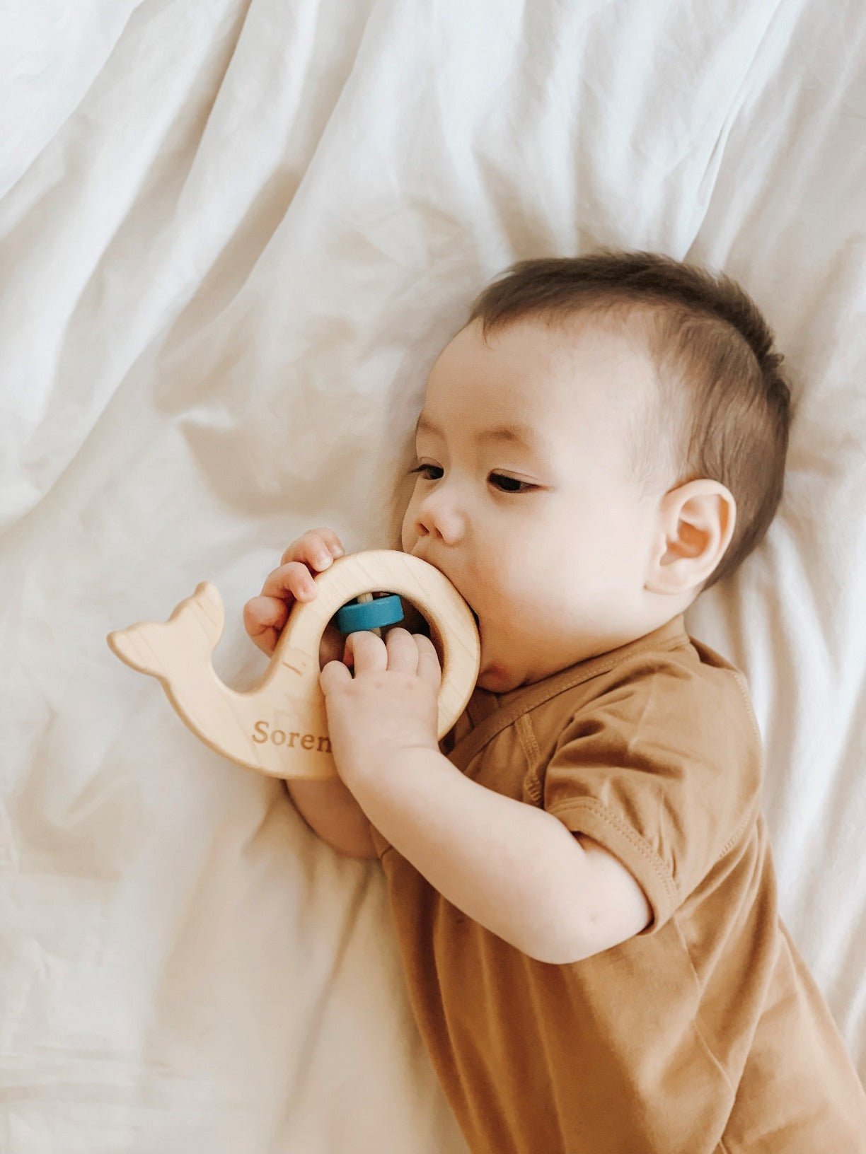 Whale Wooden Baby Rattle - Tenth & Pine - Rattle -