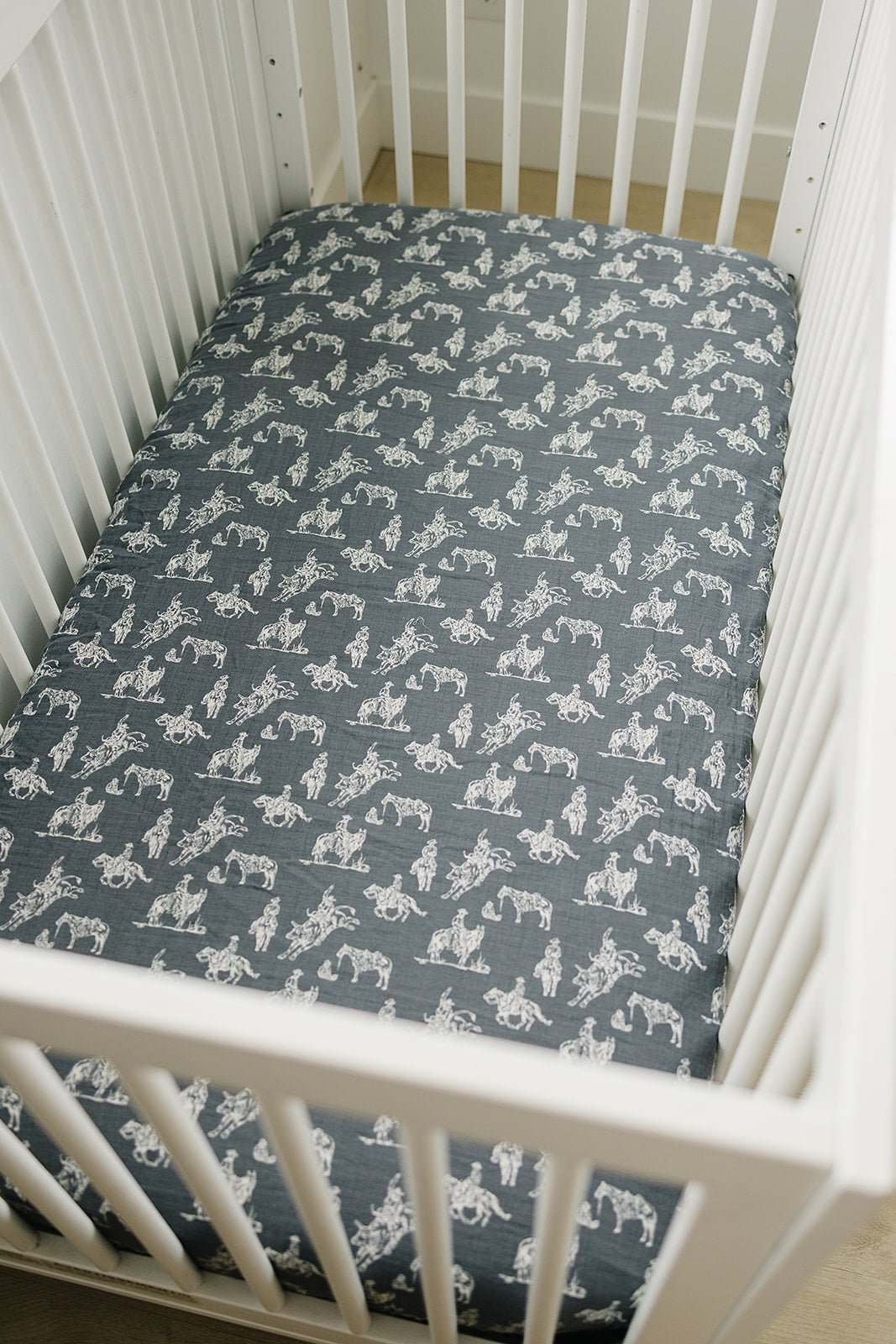 Wild West Muslin Crib Sheet - Tenth & Pine -