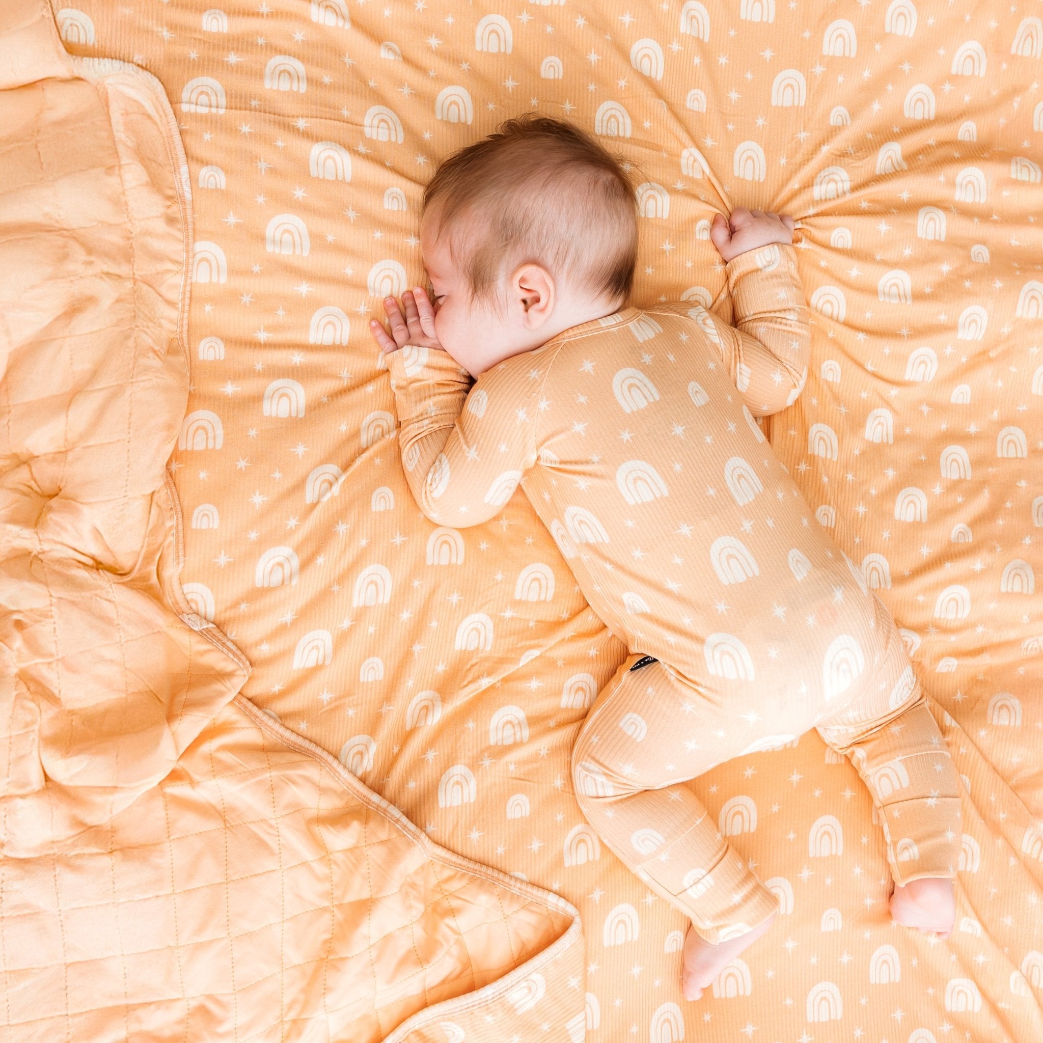 ZIP ROMPER - Rainbow Ribbed - Tenth & Pine - zip rompers - ribbed - 0/3m