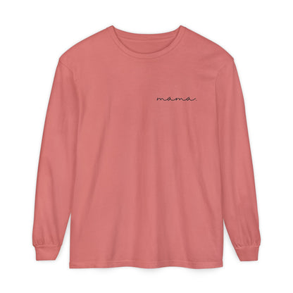 mama. in Cursive T-shirt | Adult Long Sleeve Tee