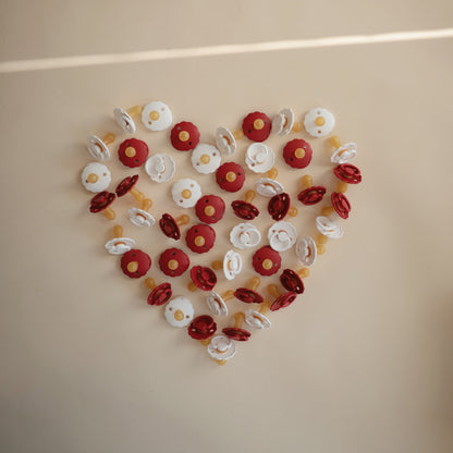 FRIGG Daisy Natural Rubber Pacifier 2 - Pack - Tenth &amp; Pine - FRIGG PACIFIERS - 6 - 18 months - Pink Cream/Poppy