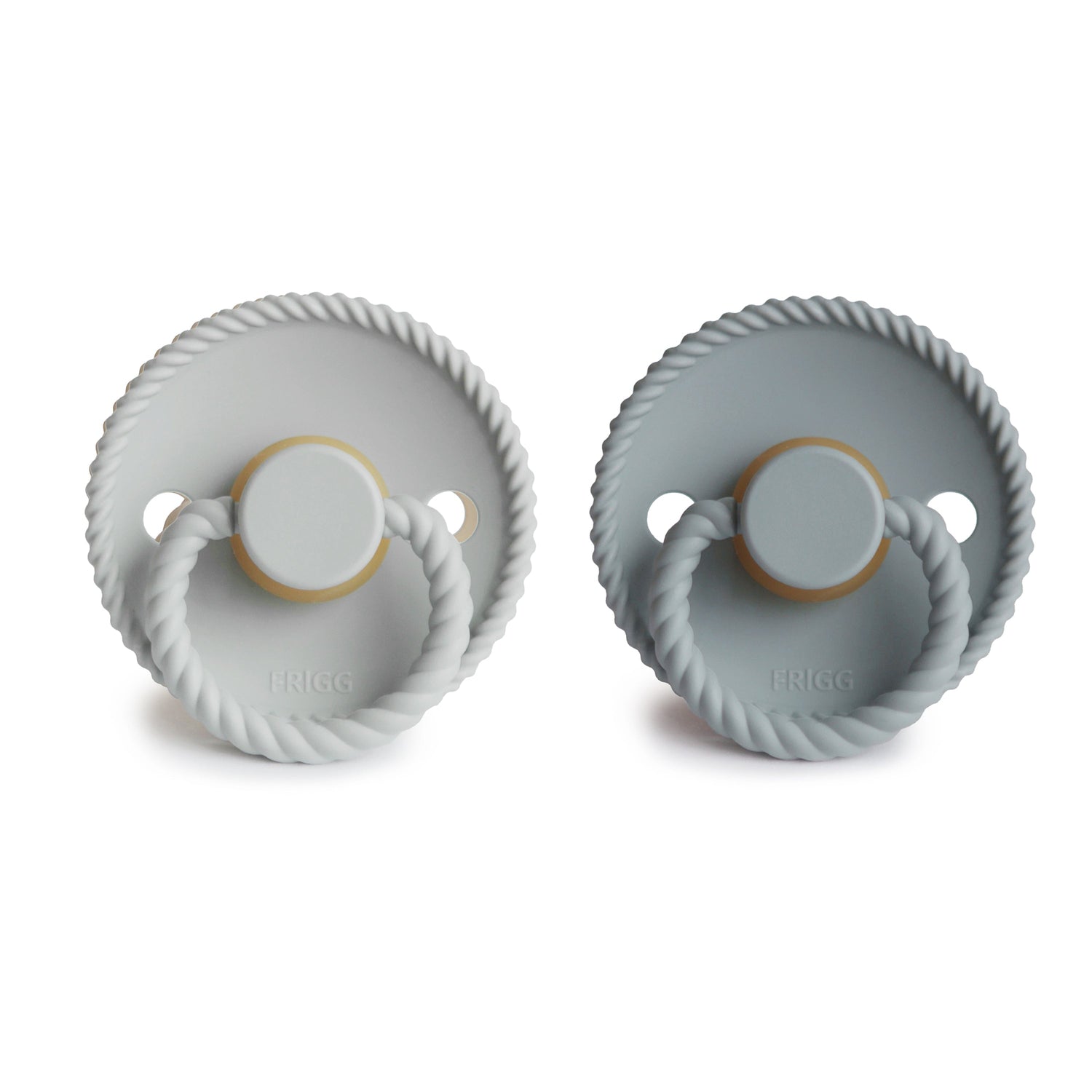 FRIGG Rope Natural Rubber Pacifier 2 - Pack - Tenth &amp; Pine - FRIGG PACIFIERS - 6 - 18 months - Cream/Green Tea