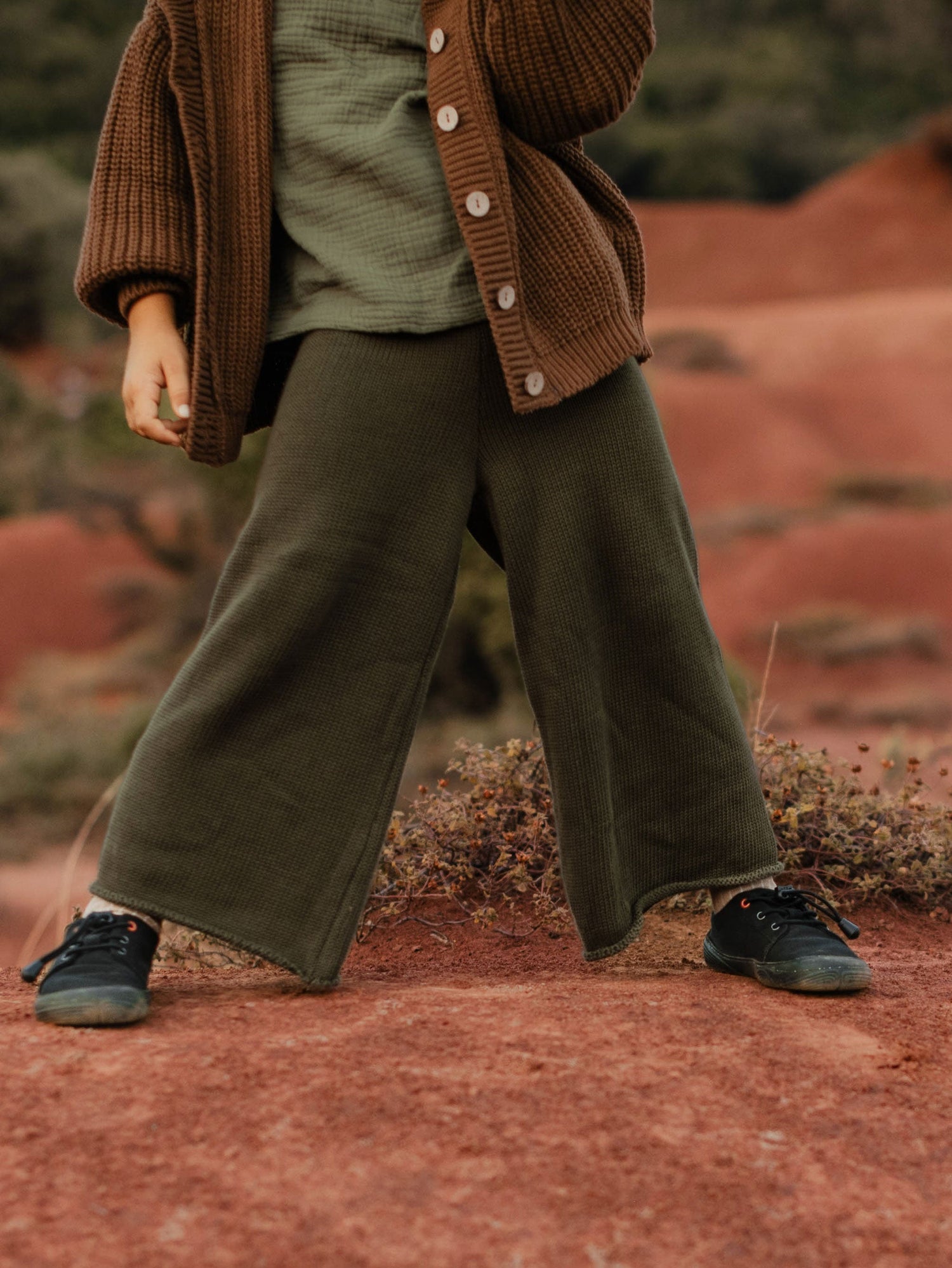 The Wide Leg Knit Trouser