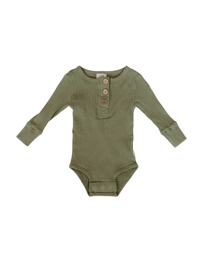 Organic Cotton Rib Magnetic Bodysuit