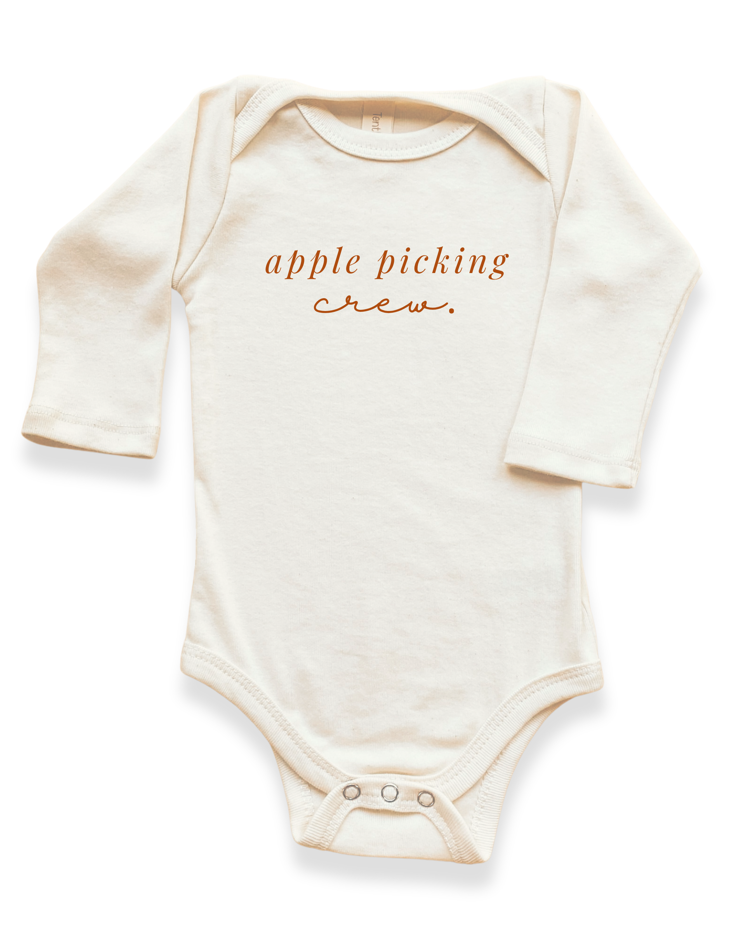 Apple Picking Crew Organic Bodysuit Long Sleeve