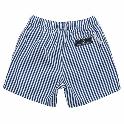 Denim Stripe Comfort Lined Swim Short
