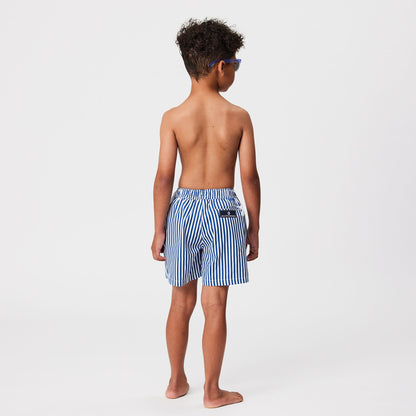 Denim Stripe Comfort Lined Swim Short