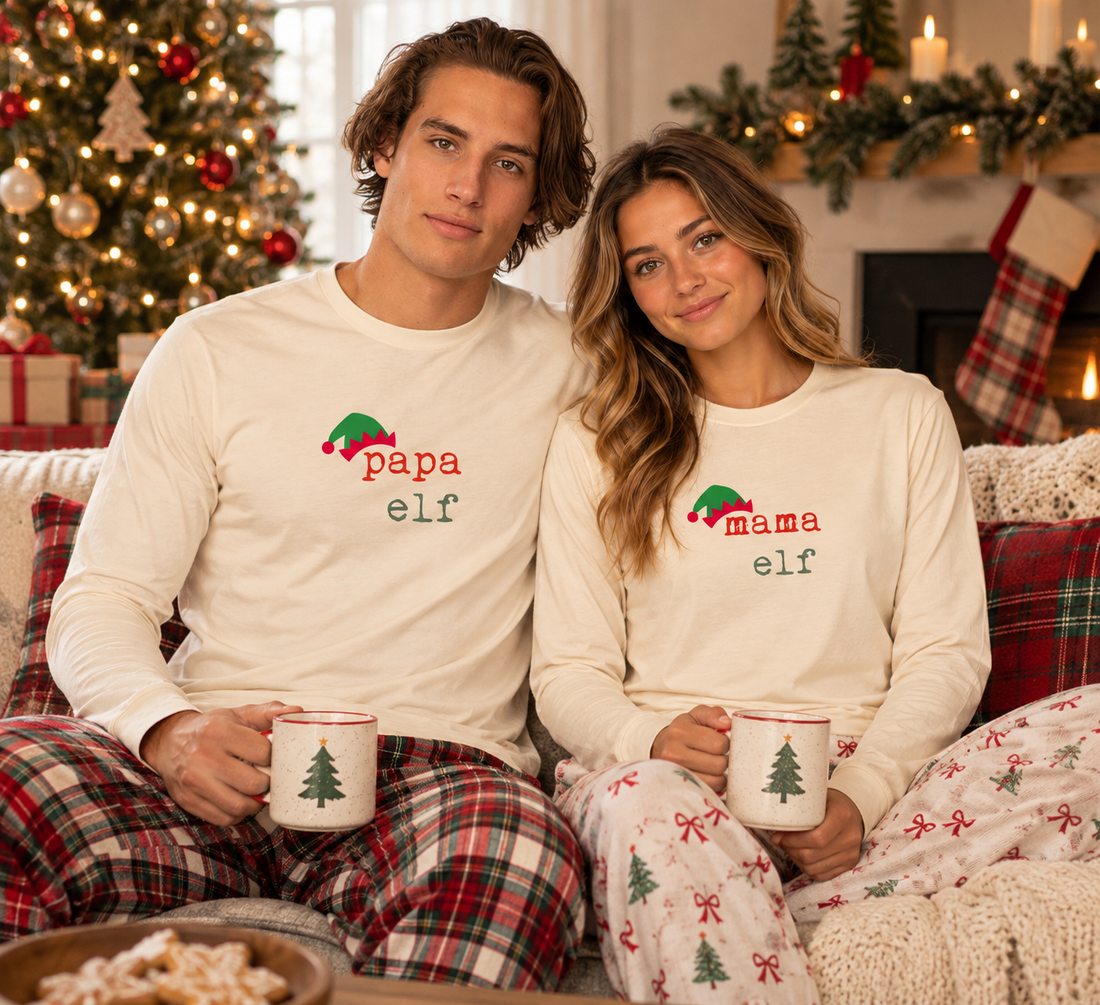 PREORDER Papa Elf Organic Cotton Long Sleeve Adult Tee
