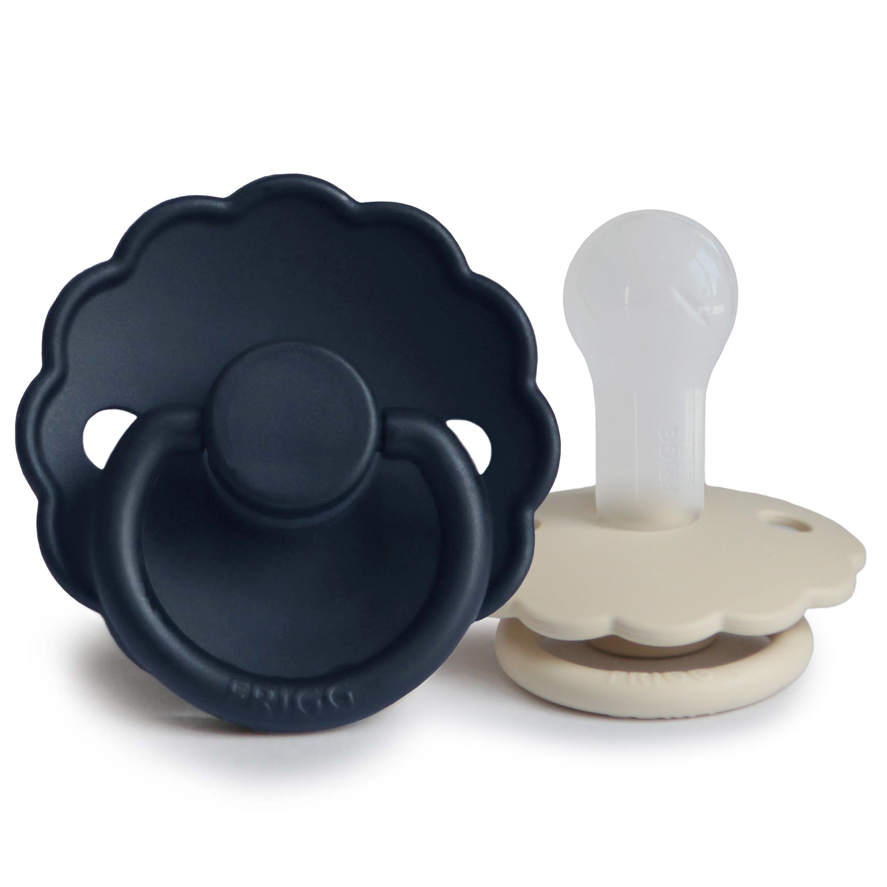 FRIGG Daisy Silicone Pacifier 2 - Pack - Tenth &amp; Pine - FRIGG PACIFIERS - 6 - 18 months - Dark Navy/Sandstone