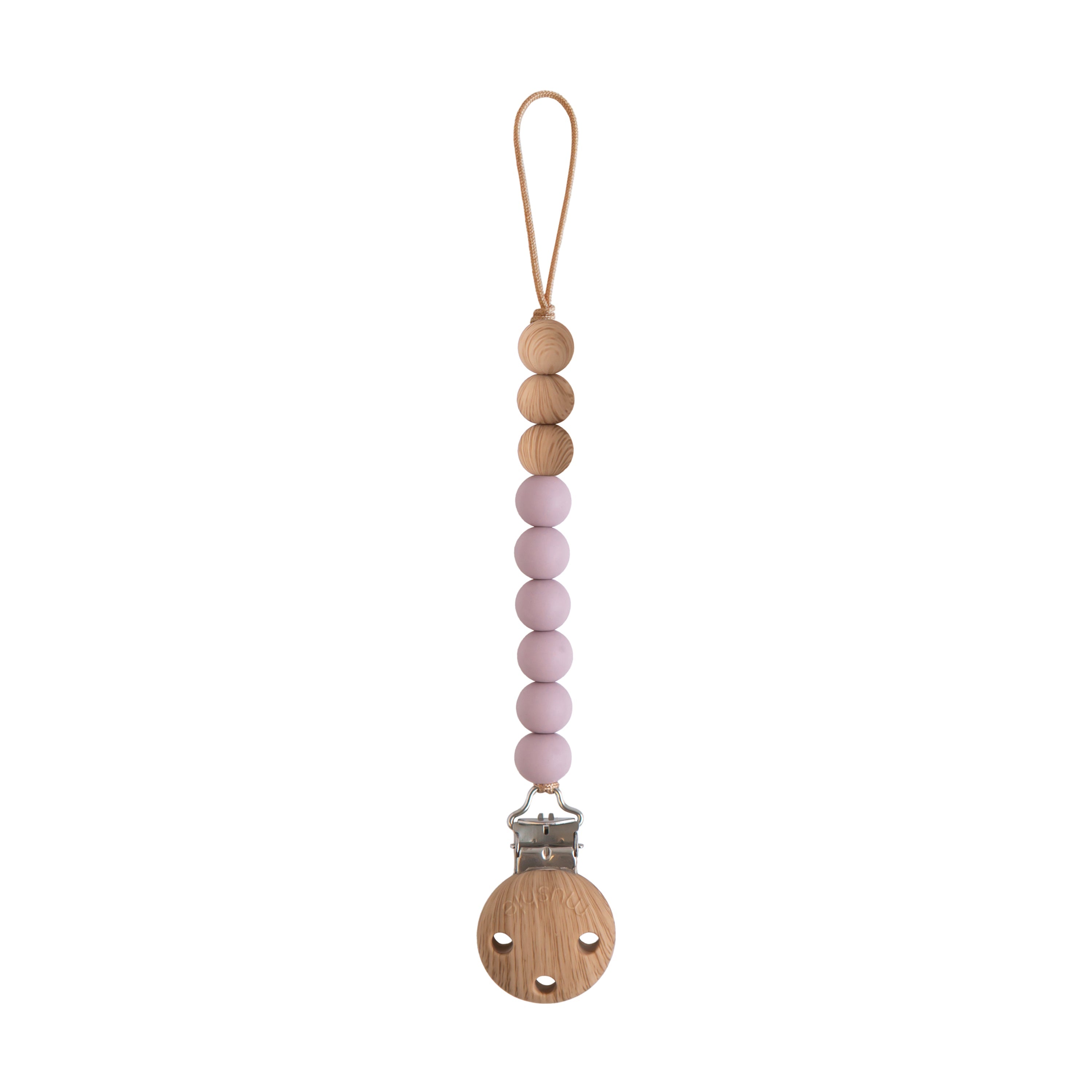 Silicone Pacifier Clip | Eva - Tenth &amp; Pine - Pacifier Clip - Mauve