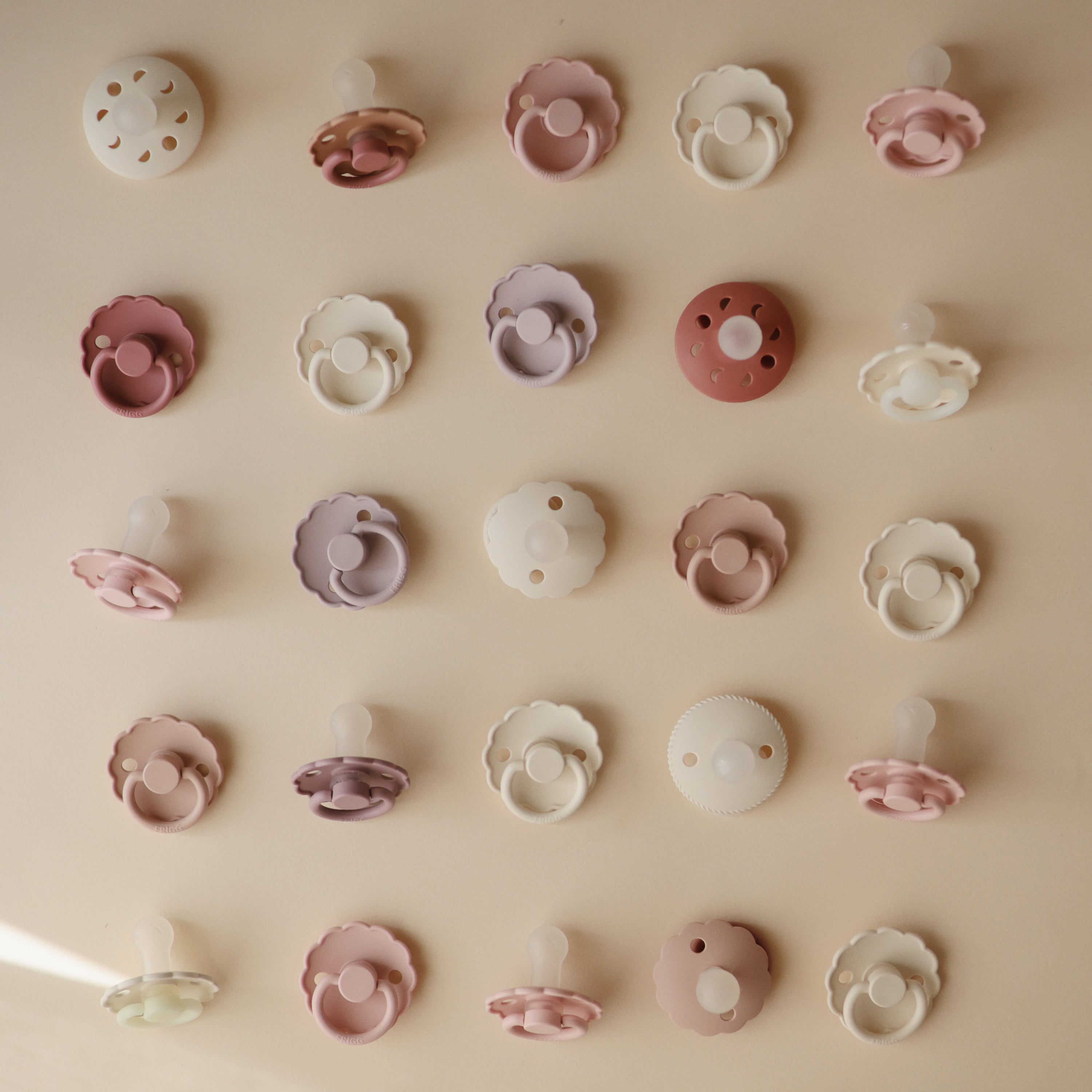 FRIGG Moon Silicone Pacifier 2 - Pack - Tenth &amp; Pine - FRIGG PACIFIERS - 6 - 18 months - Soft Lilac/Daffodil