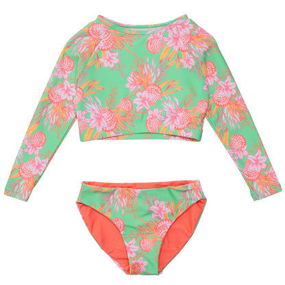 Coastal Shells Sustainable Crop LS Rash Top Set