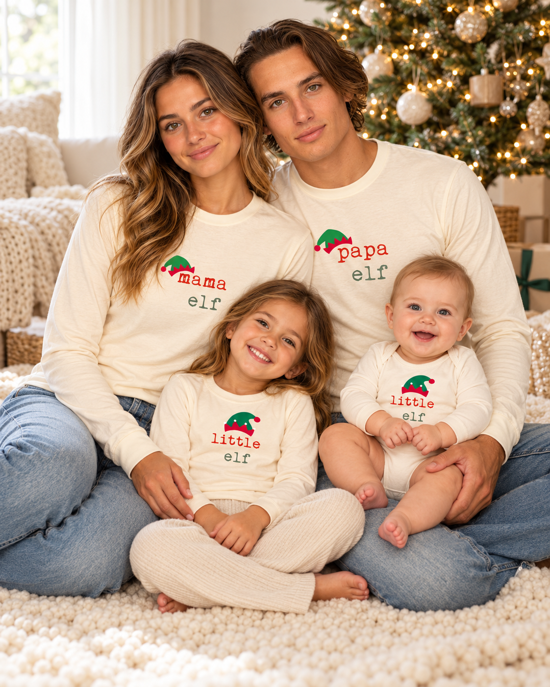 PREORDER Mama Elf Organic Cotton Long Sleeve Adult Tee