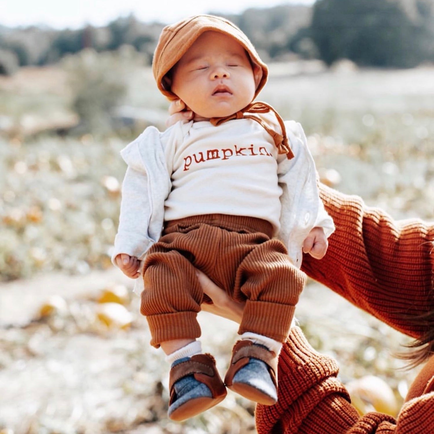 Pumpkin Organic Bodysuit Long Sleeve