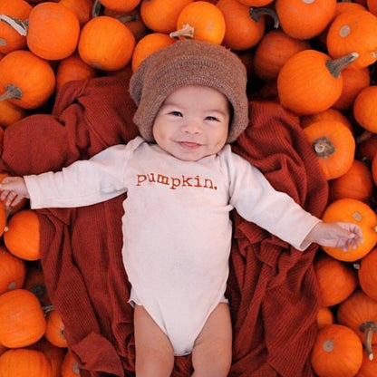 Pumpkin Organic Bodysuit Long Sleeve