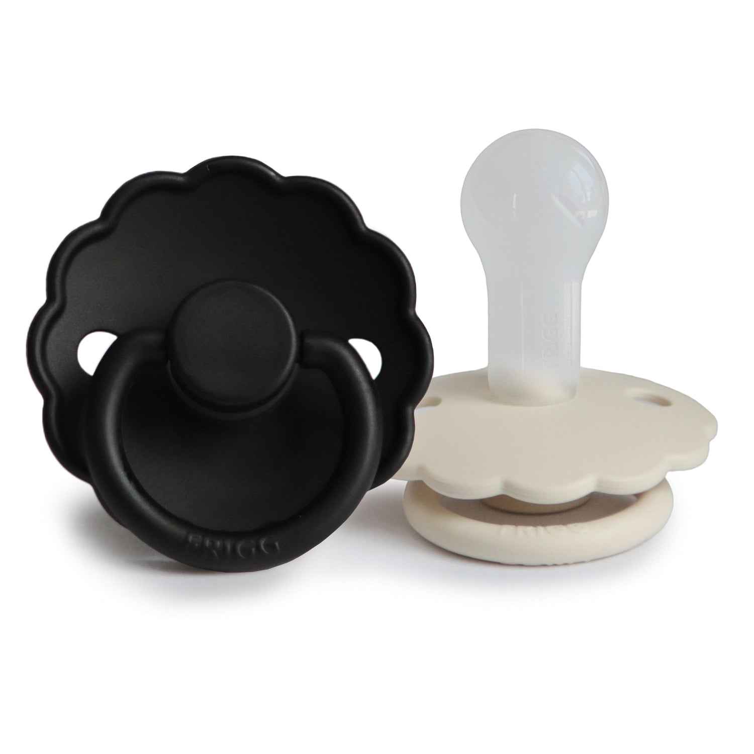 FRIGG Daisy Silicone Pacifier 2 - Pack - Tenth &amp; Pine - FRIGG PACIFIERS - 6 - 18 months - Jet Black/Cream