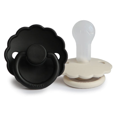 FRIGG Daisy Silicone Pacifier 2 - Pack - Tenth &amp; Pine - FRIGG PACIFIERS - 6 - 18 months - Jet Black/Cream
