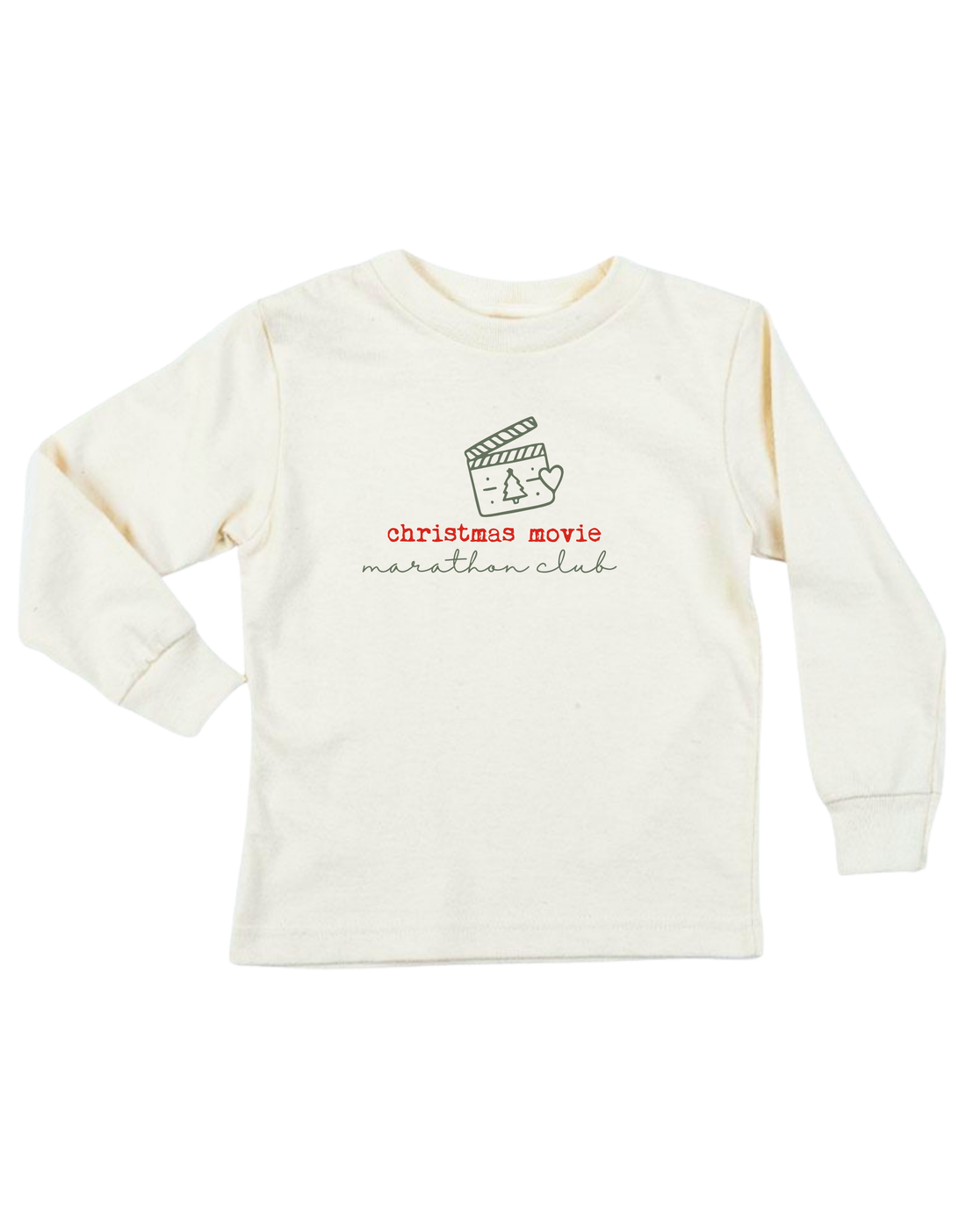 Christmas Movie Marathon Club Kids T-Shirt Long Sleeve