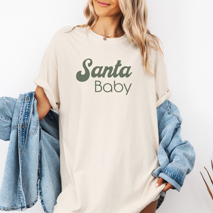 Santa Baby (Olive) | Adult Short Sleeve T-Shirt