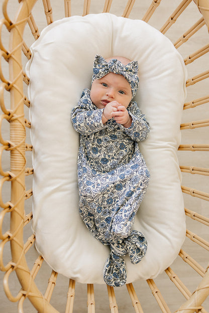 Bluebell Pointelle Bamboo Knot Gown