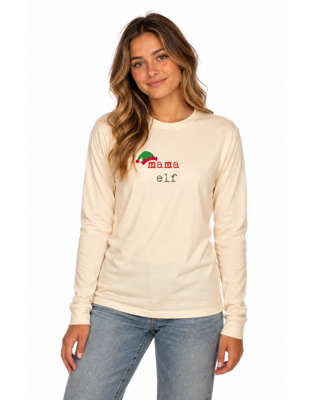 PREORDER Mama Elf Organic Cotton Long Sleeve Adult Tee