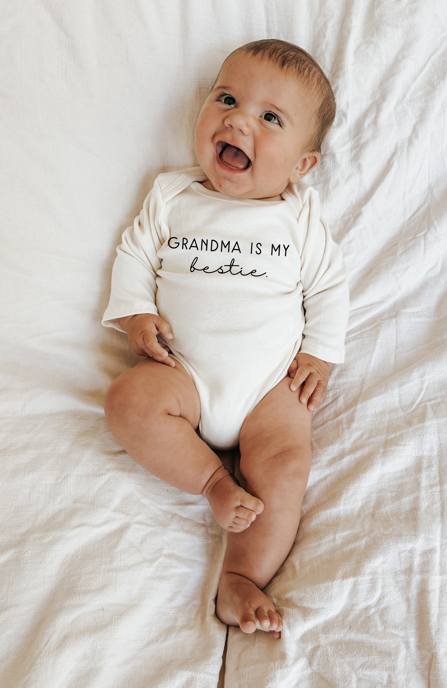 Grandma is My Bestie Organic Bodysuit Long Sleeve