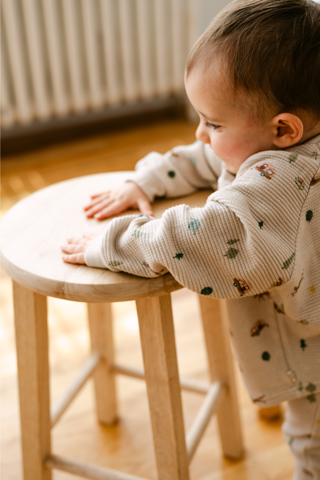 Organic Cotton Waffle Long Sleeve Tee in Camping