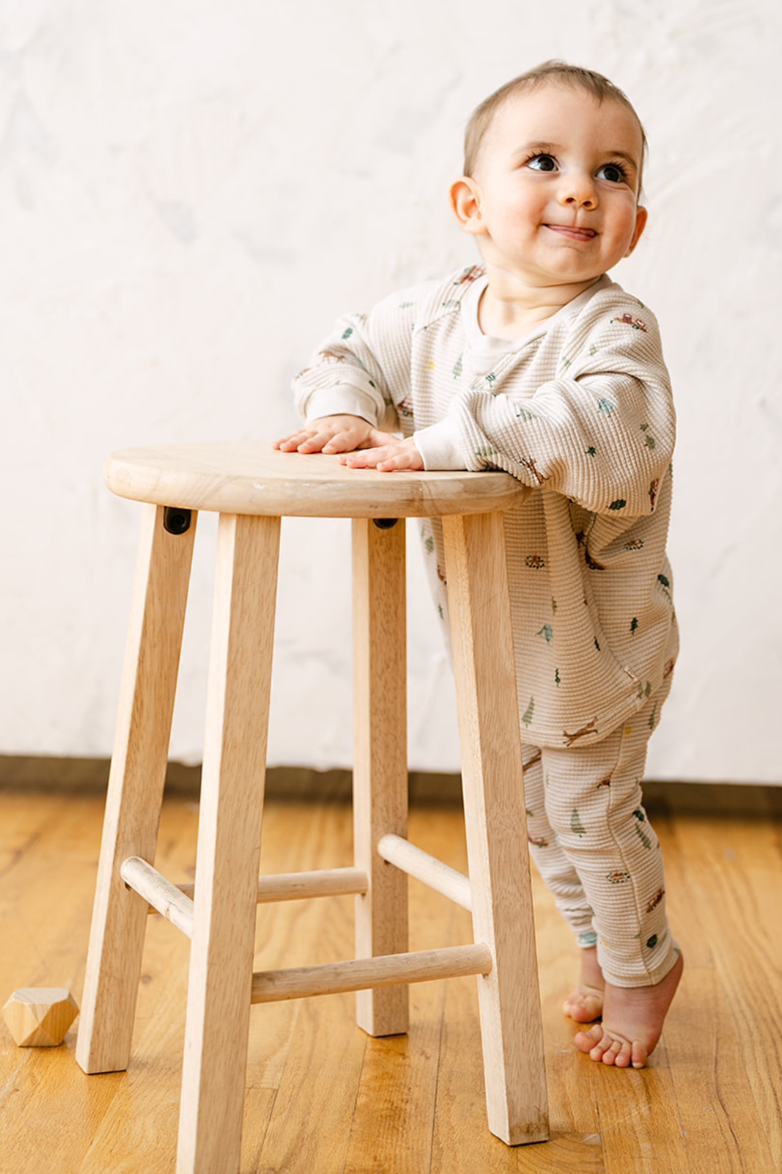 Organic Cotton Waffle Leggings in Camping