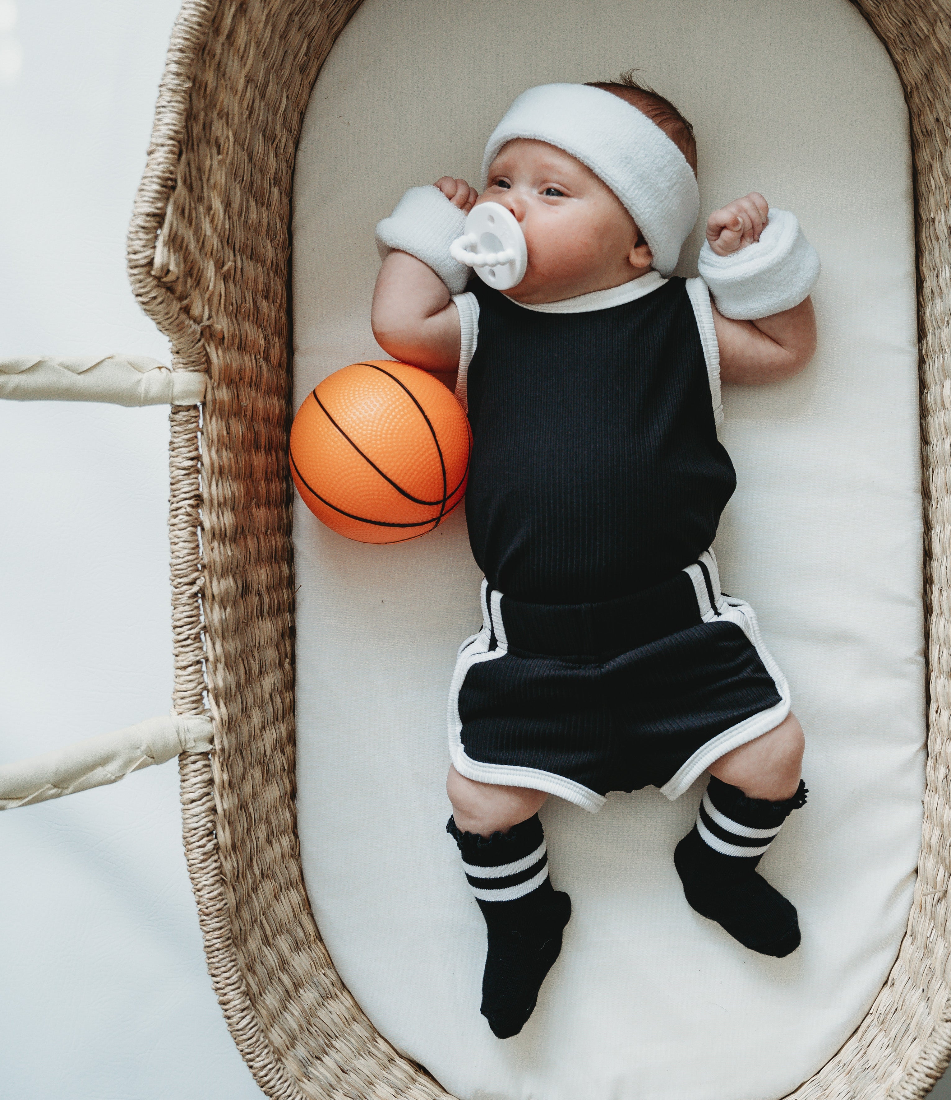 TRACK SHORTS SET- Bamboo Rib Midnight