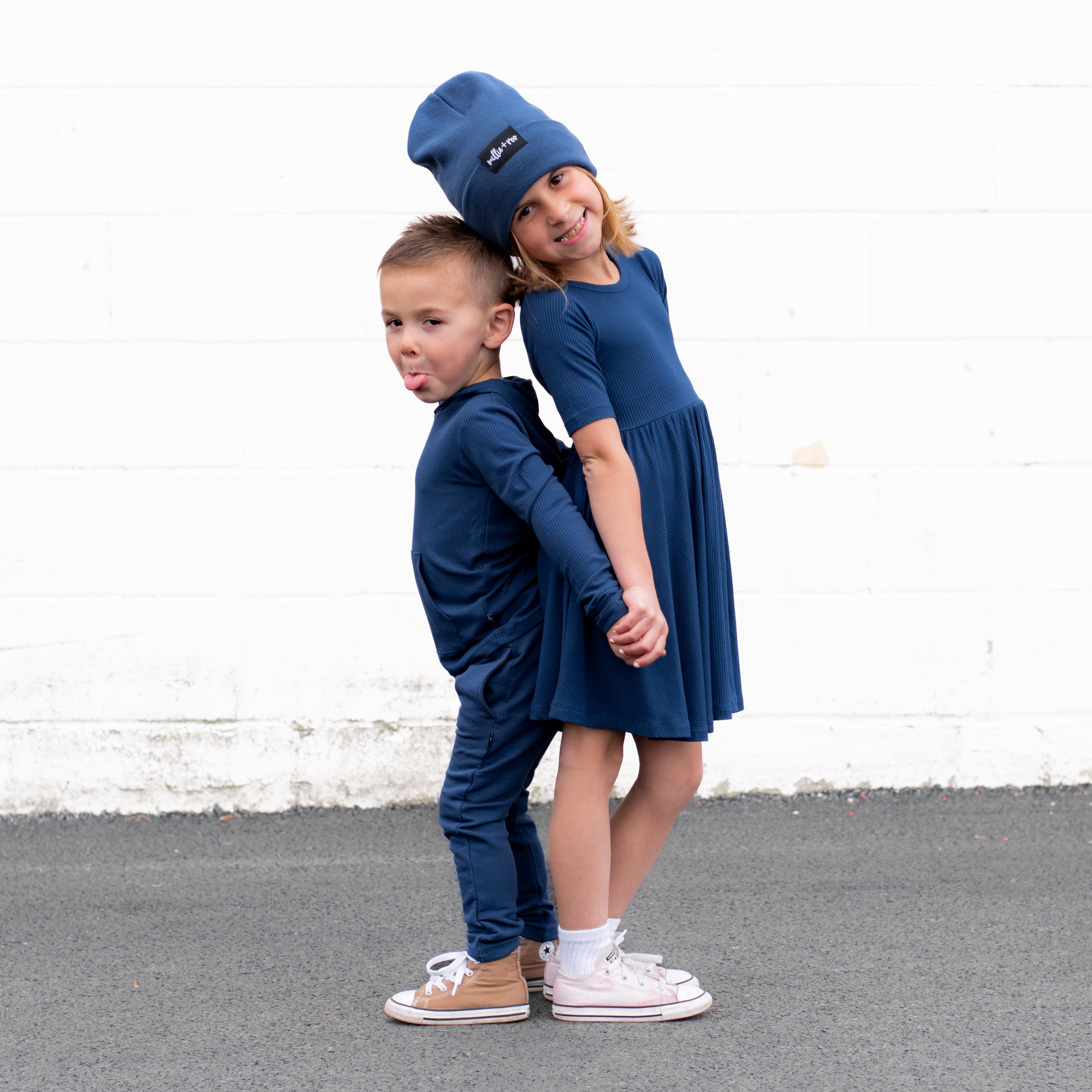 LONG SLEEVE HOODIE- Navy