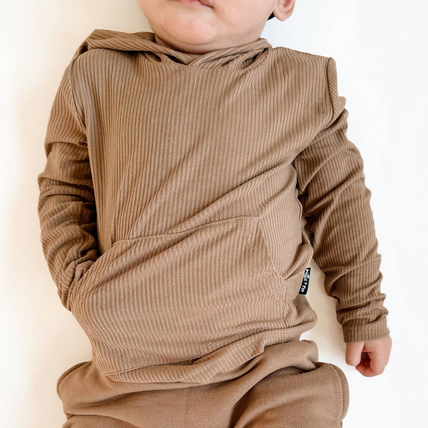 LONG SLEEVE HOODIE- Mocha