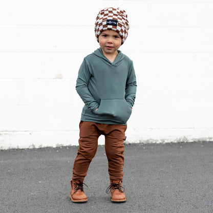 LONG SLEEVE HOODIE- Slate